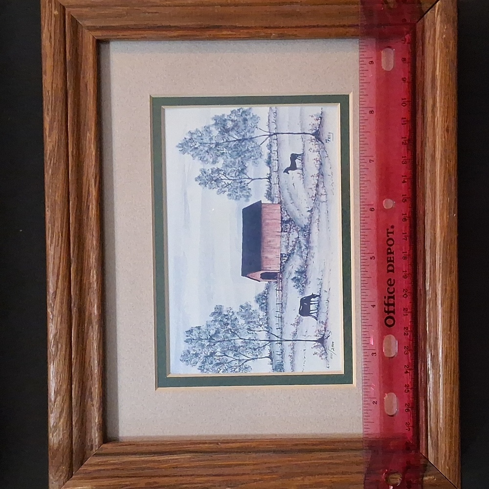 Vintage Pair M Frey Amish Country Art Lithographs Signed Numbered Carriage Buggy - Picture 15 of 16